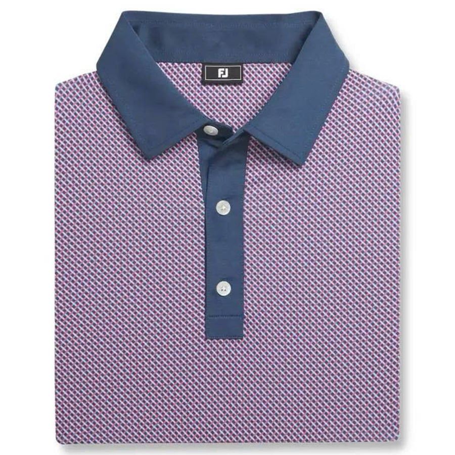 Áo Golf Nam Tay Ngắn FootjoyLattice Print Lisle, Self Collar 32581 | F