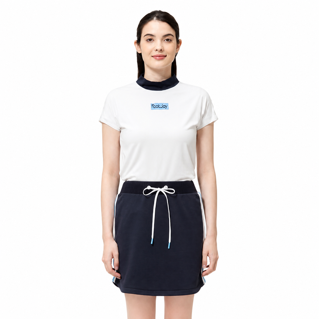 Áo Golf Nữ Tay Ngắn Footjoy  Women'S Ss Mock Neck Shirt White 28393 |
