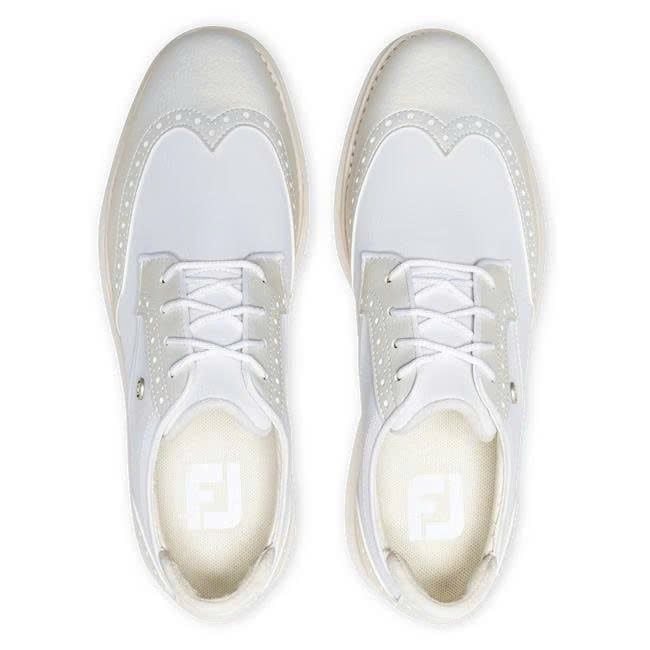 Giày golf nữ FJ FF W TRADITIONS WHT/WHT/GLD 97940 MEGA SALE | FootJoy