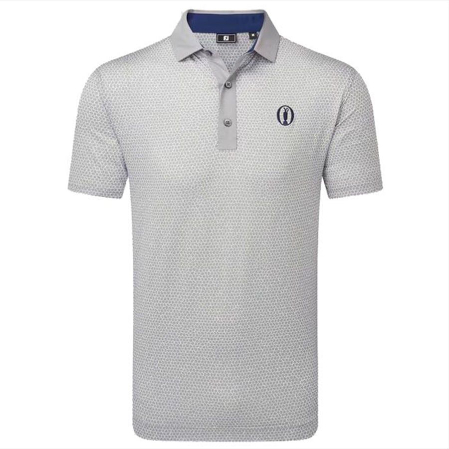 Áo Golf Tay Ngắn FootJoy Eu 25Open Rock Prt Lsl Grey 38878  | FootJoy