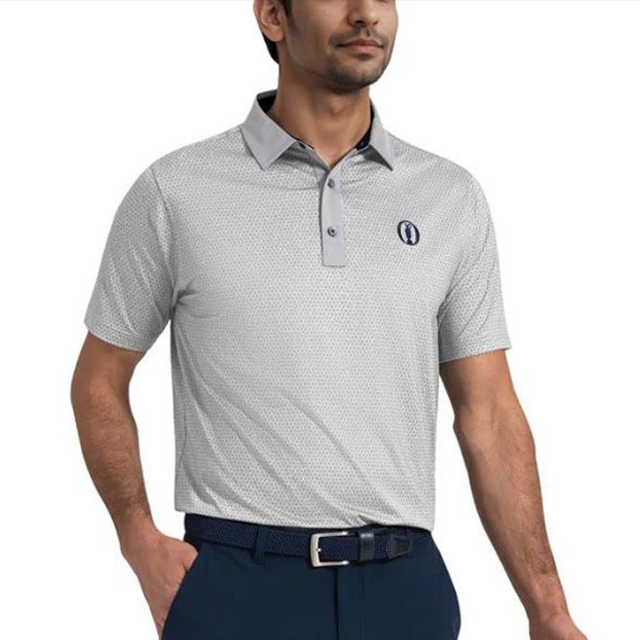 Áo Golf Tay Ngắn FootJoy Eu 25Open Rock Prt Lsl Grey 38878  | FootJoy