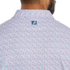 Áo golf nam tay ngắn Gamer Print Pique White / Air Blue / High Tide /