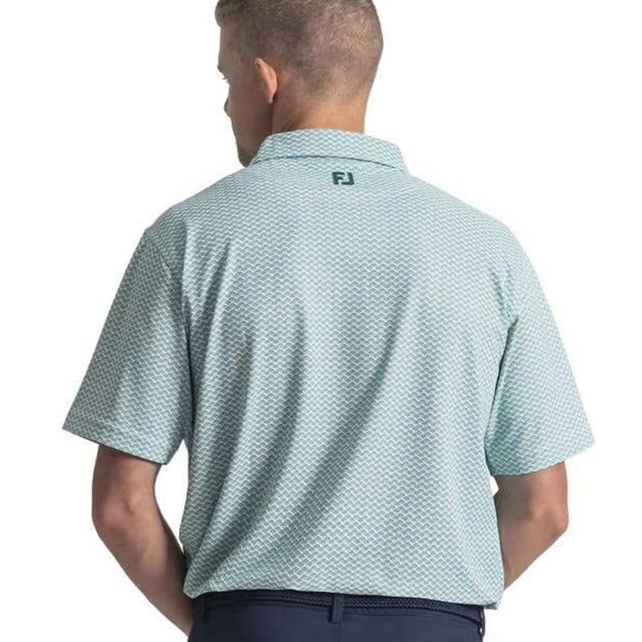 Áo Golf Tay Dài Footjoy Scallop Geo Pique Self Collar 39459 | Footjoy