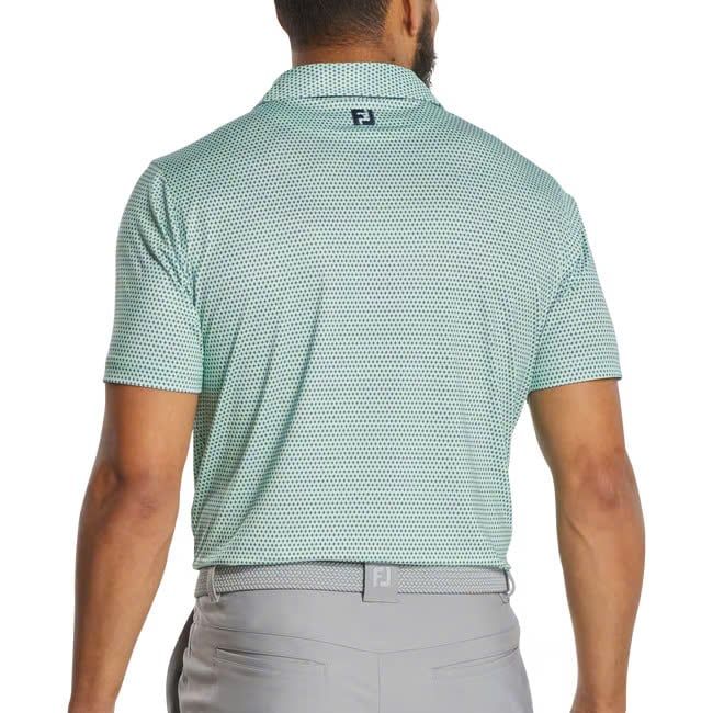 Áo golf nam tay ngắn Stellar Print Lisle Seafoam/White/Navy 37509 | Fo