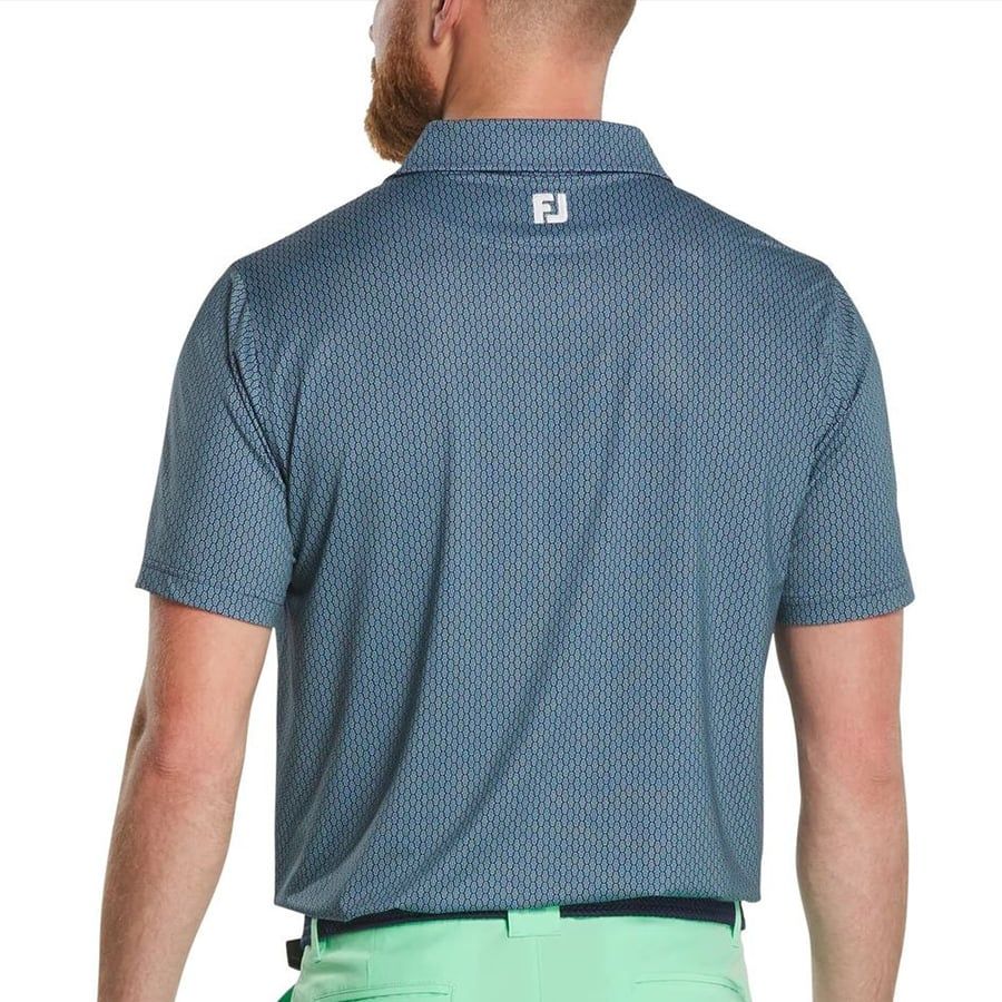 Áo Golf Tay Ngắn FootJoy Bracket Print Lisle 37453 | FootJoy