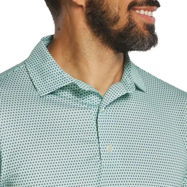 Áo golf nam tay ngắn Stellar Print Lisle Seafoam/White/Navy 37509 | Fo