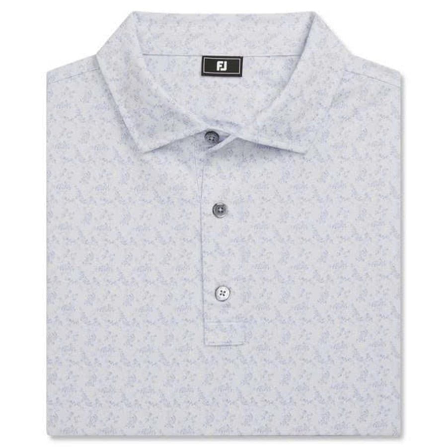 Áo golf nam tay ngắn Vintage Floral Lisle Ice Water / Periwinkle 37451