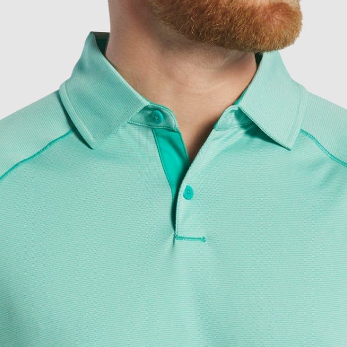Áo golf nam tay ngắn FJ Geo Jacquard, Self Collar 31373S | F