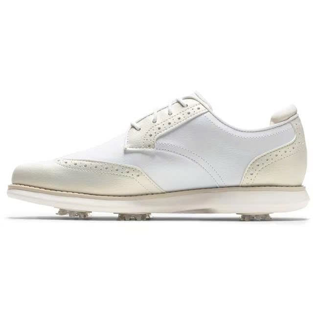 Giày golf nữ FJ FF W TRADITIONS WHT/WHT/GLD 97940 MEGA SALE | FootJoy