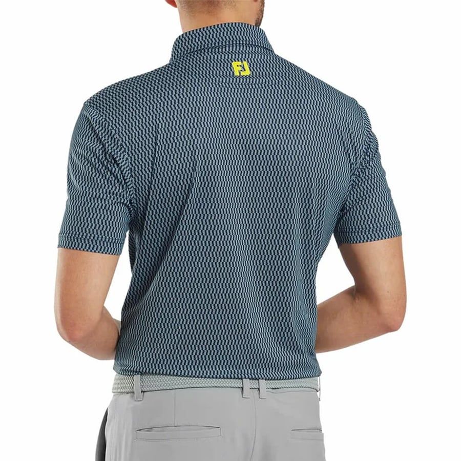 Áo Golf Tay Ngắn FootJoy Wiggle Print Lisle Self Collar 32564 | FootJo
