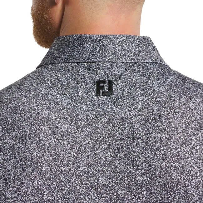 Áo golf nam tay ngắn Speckle Print Lisle Black/White 32774 | FootJoy