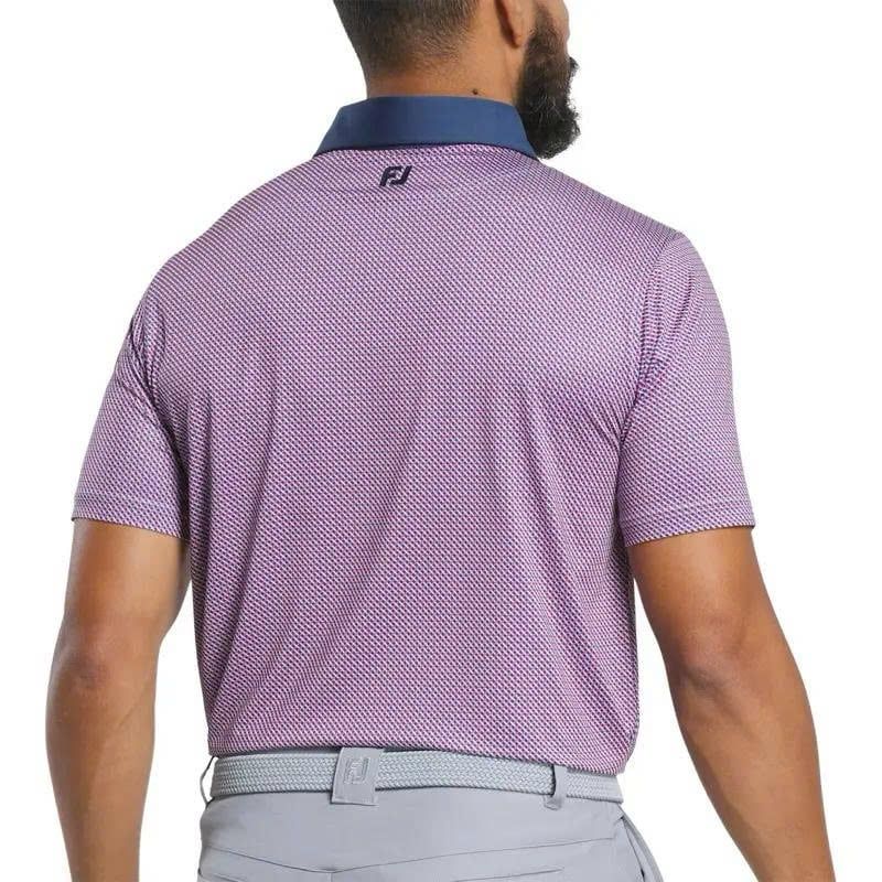 Áo Golf Nam Tay Ngắn FootjoyLattice Print Lisle, Self Collar 32581 | F