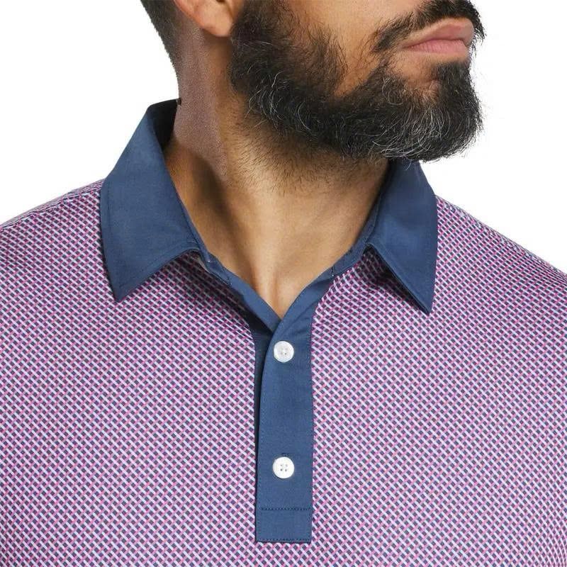 Áo Golf Nam Tay Ngắn FootjoyLattice Print Lisle, Self Collar 32581 | F