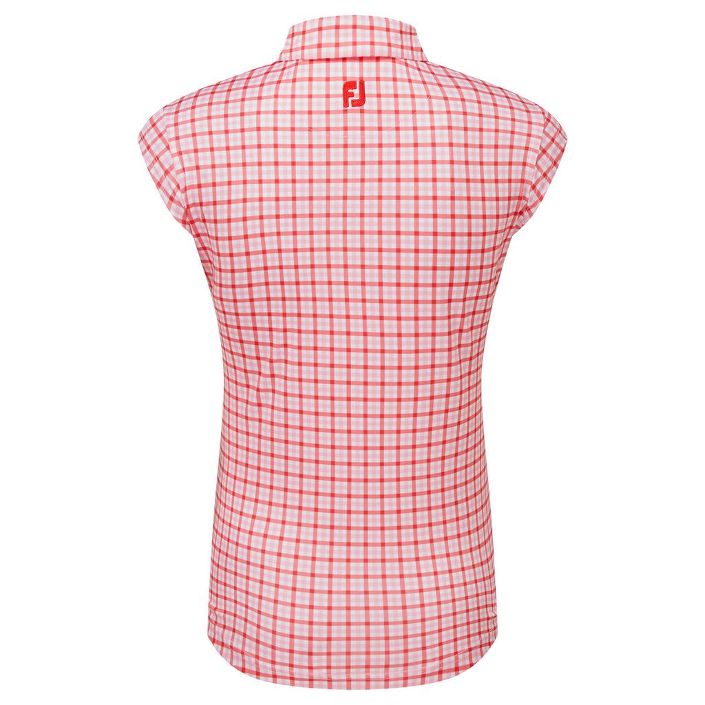 Áo Golf Nữ Tay Ngắn Short Sleeve Gingham Shirt 89813 | FootJoy