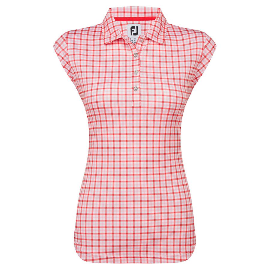 Áo Golf Nữ Tay Ngắn Short Sleeve Gingham Shirt 89813 | FootJoy