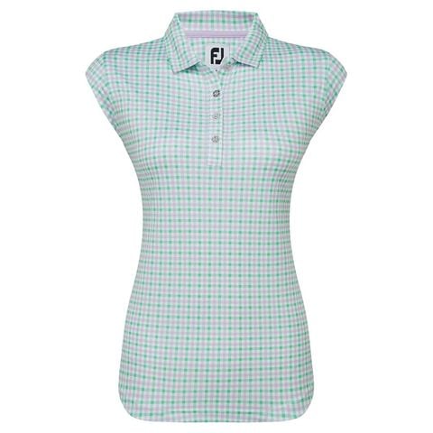 Áo Golf Nữ Tay Ngắn Short Sleeve Gingham Shirt 89814 | FootJoy