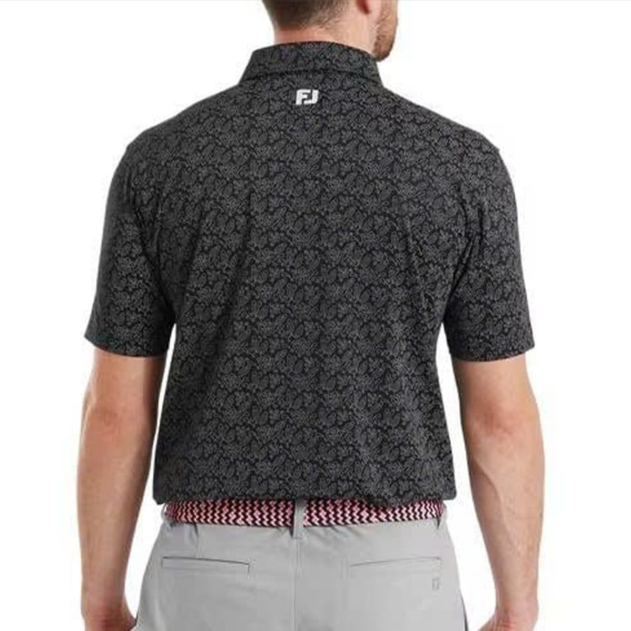 Áo Golf Tay Ngắn  Wingtip Floral Lisle Self Collar 39485| Foot