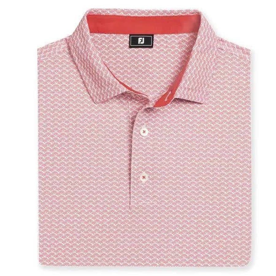 Áo Golf Tay Ngắn FootJoyScallop Geo Pique Self Collar 39467 | FootJoy