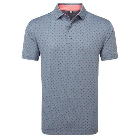Áo Golf Nam Tay Ngắn Flower Bud Foulard, Self Collarr 32700  | FootJoy