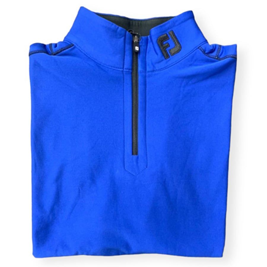 Áo golf nam tay ngắn FJ Ribbed Jacquard 1/2 Zip Vest Marine 95213 MEGA