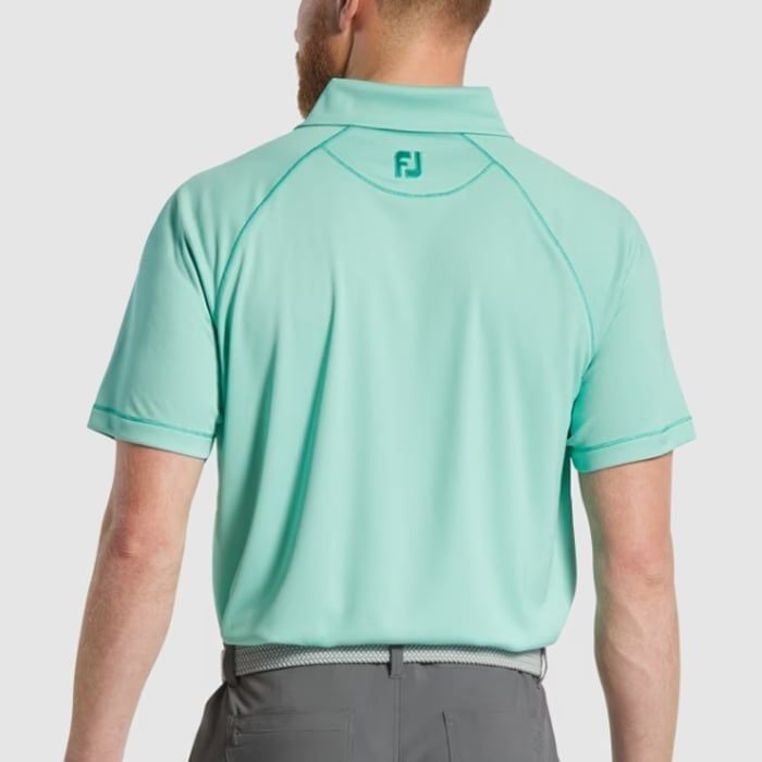 Áo golf nam tay ngắn FJ Geo Jacquard, Self Collar 31373S | F