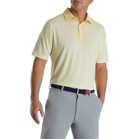 Áo golf nam tay ngắn Lisle Mini Check Print Yellow/White 87117 | FootJoy