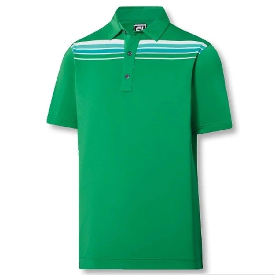 Áo golf nam tay ngắn FJ Lisle Shadow Chestband, Self Collar 87125 MEGA