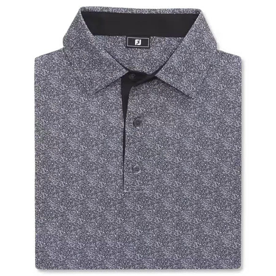 Áo golf nam tay ngắn Speckle Print Lisle Black/White 32774 | FootJoy