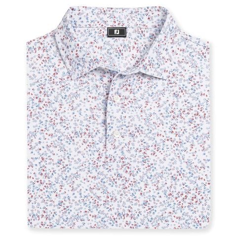 Áo Golf Nam Tay Ngắn Watercolor Floral Print Pique Self Collar 39488 | FootJoy