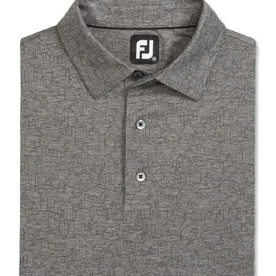 Áo Golf Tay Ngắn FootJoy Scottish Town Print Lisle, Self Collar 31382