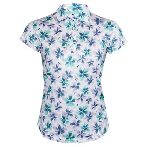 Áo golf nữ tay ngắn Cap Sleeve Floral Shirt 89773 | FootJoy