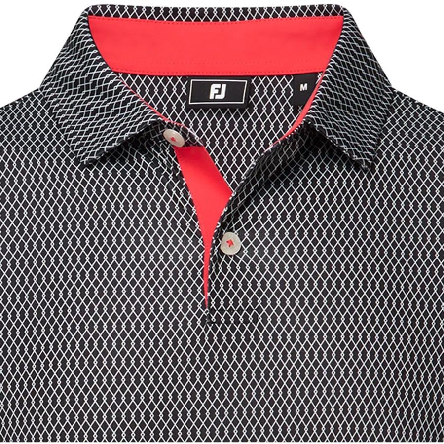 Áo Golf Tay Ngắn FootJoy Irongate Print Lisle, Self Collarr 32586 | Fo
