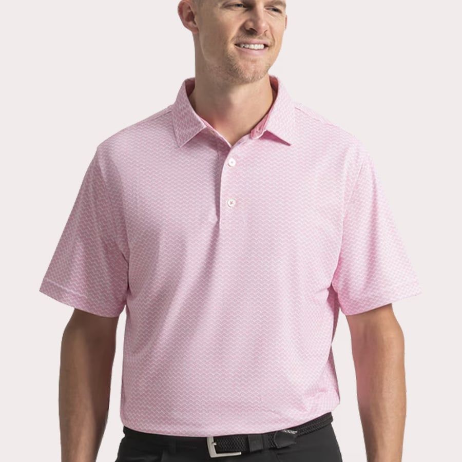 Áo Golf Tay Ngắn  Scallop Geo Pique Self Collar 39457| Footjoy