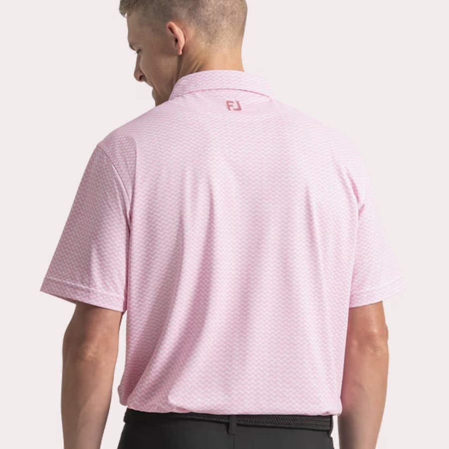 Áo Golf Tay Ngắn  Scallop Geo Pique Self Collar 39457| Footjoy