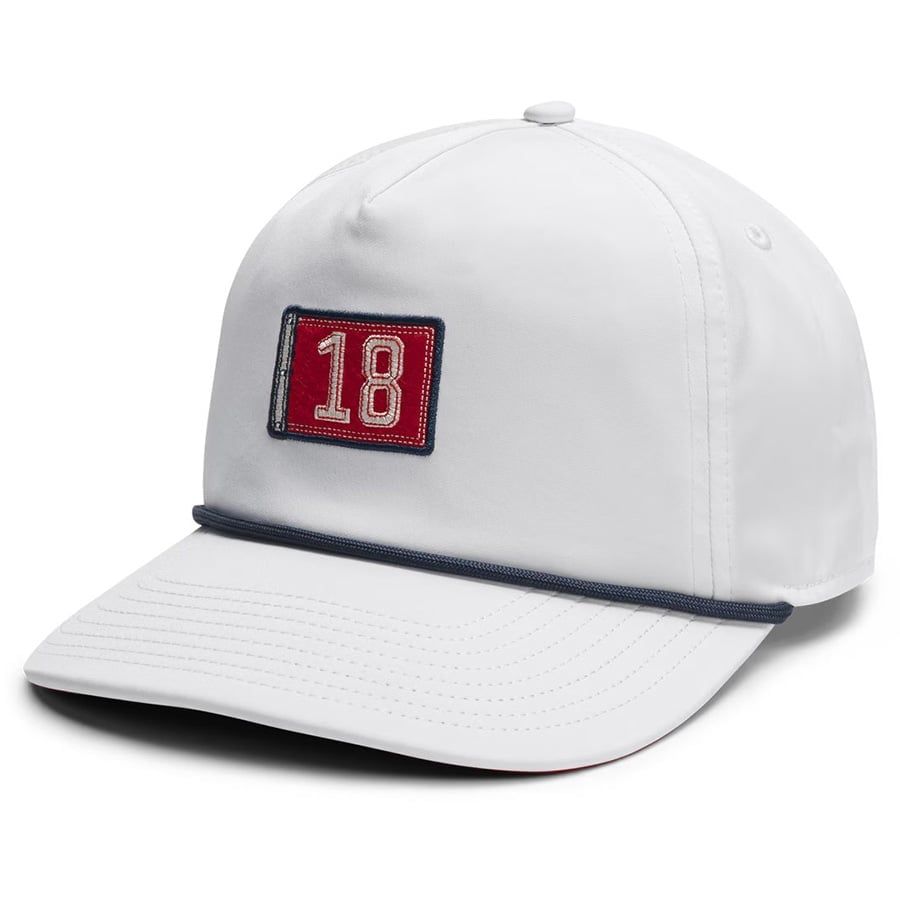 Nón kết golf nam Unstructured 5-Panel Cap White 18th Flag 45846 | Foot