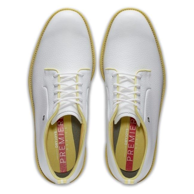 Giày Golf Nam FJ DJ PREM PASTELS WHT/WHT/YLW  | FootJoy | Tặng 1 dù go
