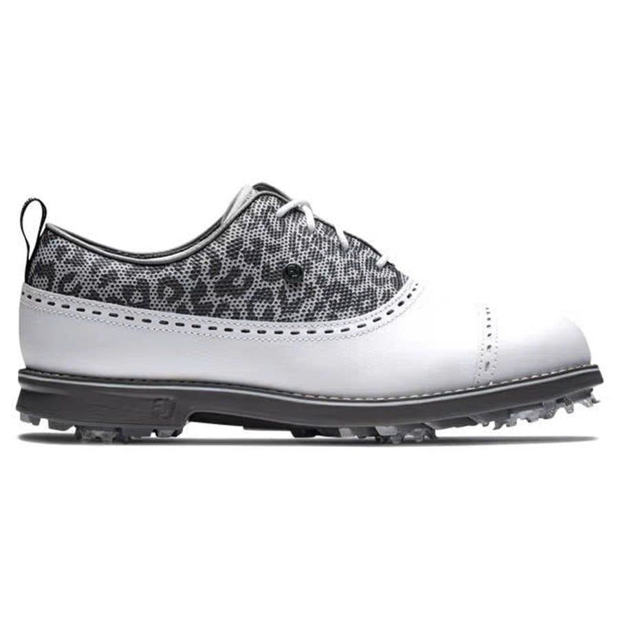 Giày golf nữ Premiere Series - Cap Toe Women WHITE/CHARCOAL/LEOPARD PR