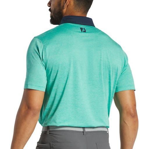 Áo Golf Tay Ngắn FootJoy  Heather Lisle, Solid Self Collar and Placket