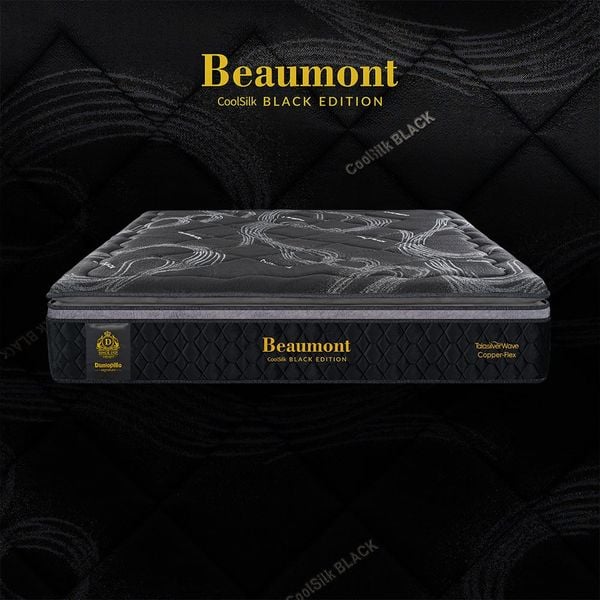 Nệm lò xo cao cấp CoolSilk BLACK Beaumont 38 cm