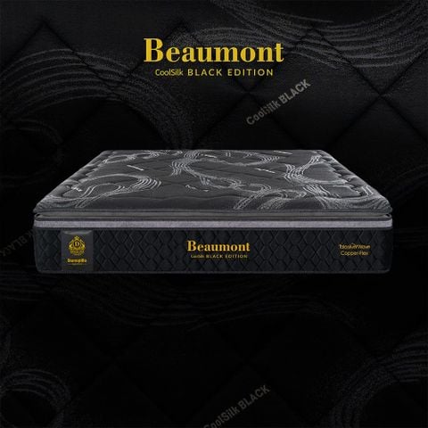 Nệm lò xo cao cấp CoolSilk BLACK Beaumont 38 cm