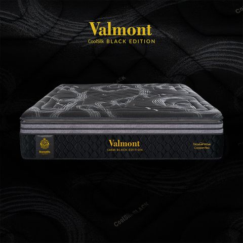 Nệm lò xo cao cấp CoolSilk BLACK Valmont 42 cm