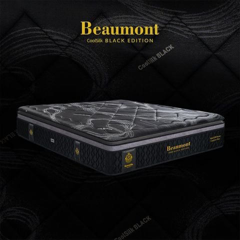 Nệm lò xo cao cấp CoolSilk BLACK Beaumont 38 cm
