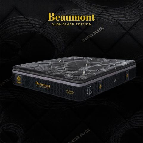 Nệm lò xo cao cấp CoolSilk BLACK Beaumont 38 cm