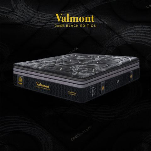Nệm lò xo cao cấp CoolSilk BLACK Valmont 42 cm