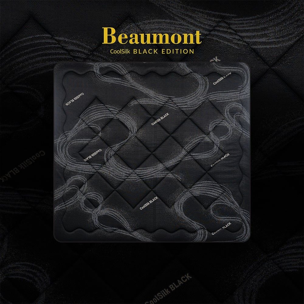 Nệm lò xo cao cấp CoolSilk BLACK Beaumont 38 cm