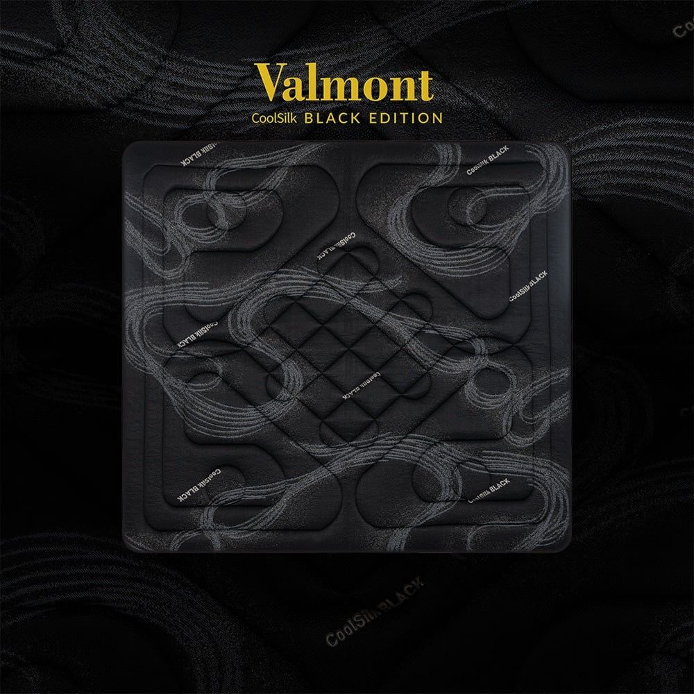 Nệm lò xo cao cấp CoolSilk BLACK Valmont 42 cm
