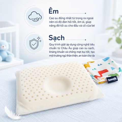 Gối cao su cao cấp Dunlopillo Infant Comfort