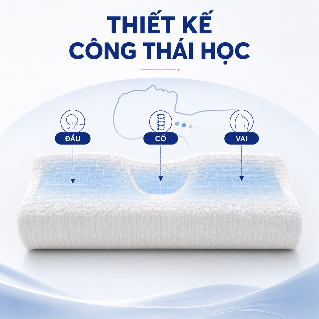 Gối cao su cao cấp Dunlopillo Nova Countour