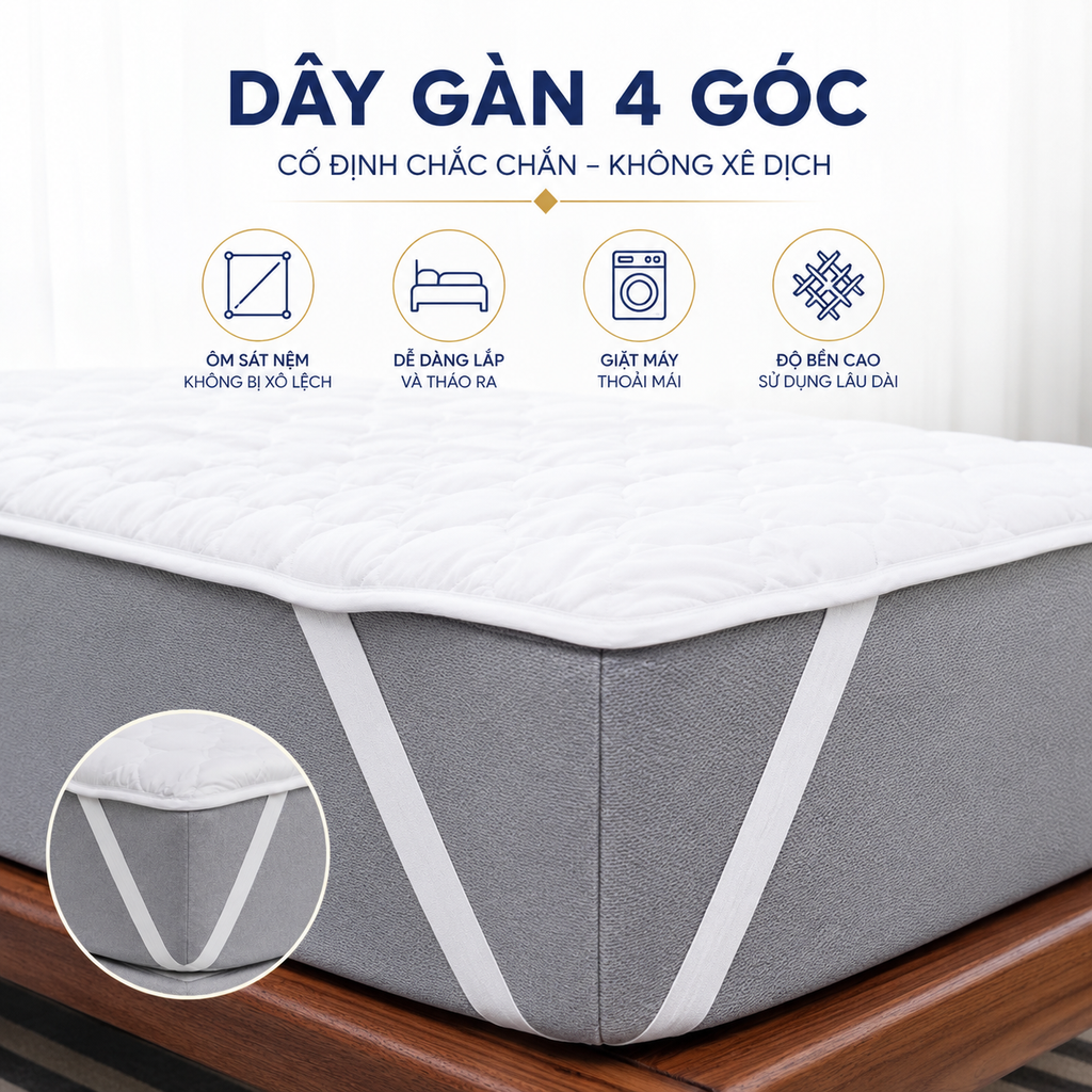 Tấm Bảo Vệ Nệm Dunlopillo T200 | Mattress Protector Cao Cấp