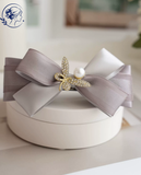  Kẹp Tóc Tiểu Thư Đính Đá Charm Bướm Ngọc Trai Phối Nơ 